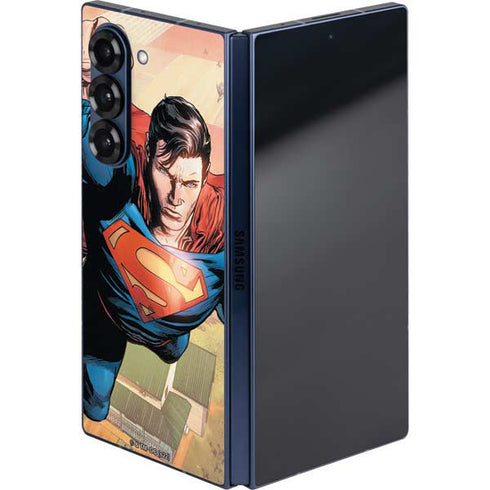 DC Comics Superman Flying Pose Action Comics #957 Art by Patch Zircher Galaxy Z Fold6 Skin