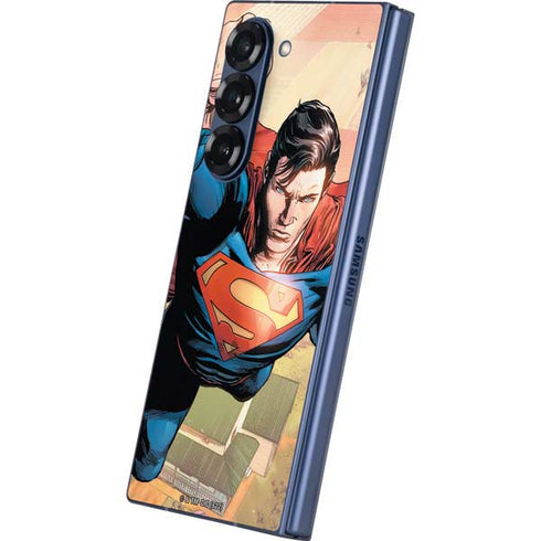 DC Comics Superman Flying Pose Action Comics #957 Art by Patch Zircher Galaxy Z Fold6 Skin