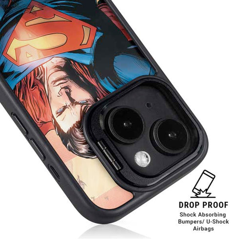 DC Comics Superman Flying Pose Action Comics #957 Art by Patch Zircher iPhone 14 Plus Kickstand Case