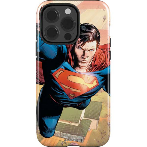 DC Comics Superman Flying Pose Action Comics #957 Art by Patch Zircher iPhone 15 Pro Impact Case