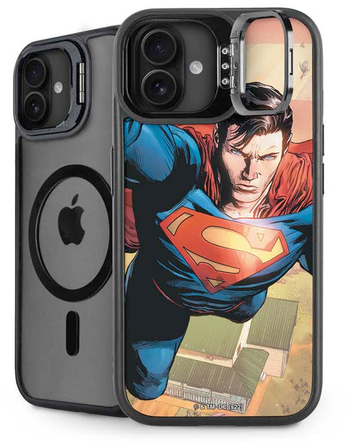 DC Comics Superman Flying Pose Action Comics #957 Art by Patch Zircher iPhone 16 Plus Kickstand Case