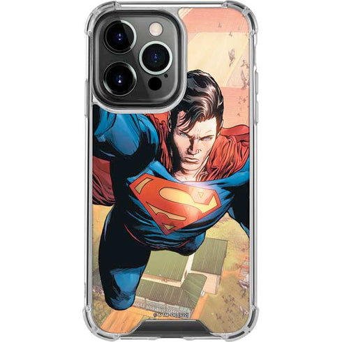 DC Comics Superman Flying Pose Action Comics #957 Art by Patch Zircher iPhone 16 Pro Clear Case