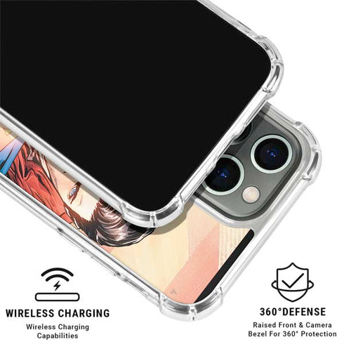 DC Comics Superman Flying Pose Action Comics #957 Art by Patch Zircher iPhone 16 Pro Clear Case