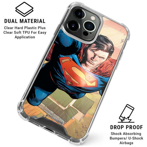 DC Comics Superman Flying Pose Action Comics #957 Art by Patch Zircher iPhone 16 Pro Clear Case