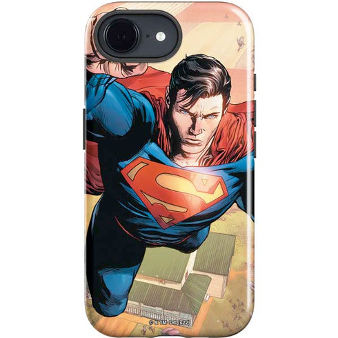 DC Comics Superman Flying Pose Action Comics #957 Art by Patch Zircher iPhone 16e Impact Case