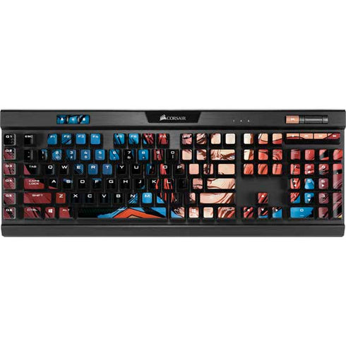 DC Comics Superman Flying Pose Action Comics #957 Art by Patch Zircher K95 RGB PLATINUM Mechanical Gaming Keyboard Skin