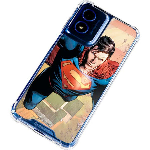 DC Comics Superman Flying Pose Action Comics #957 Art by Patch Zircher Moto G Play 4G (2024) Clear Case