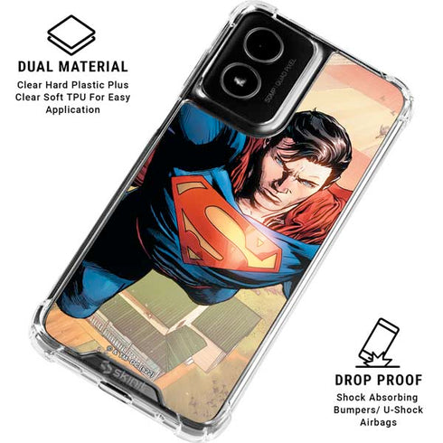 DC Comics Superman Flying Pose Action Comics #957 Art by Patch Zircher Moto G Power 5G (2024) Clear Case