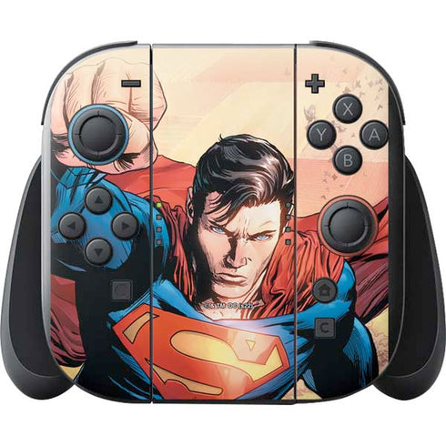DC Comics Superman Flying Pose Action Comics #957 Art by Patch Zircher Nintendo Switch 2 (2025) with Joy-Con Skin