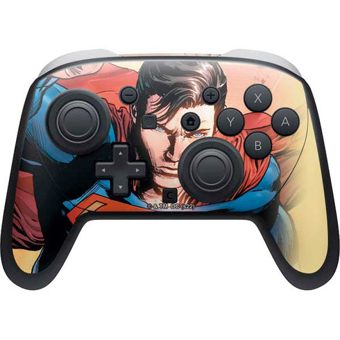 DC Comics Superman Flying Pose Action Comics #957 Art by Patch Zircher Nintendo Switch 2 (2025) Pro Controller Skin