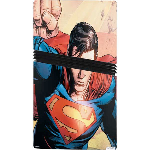 DC Comics Superman Flying Pose Action Comics #957 Art by Patch Zircher PS5 Pro Console Skin