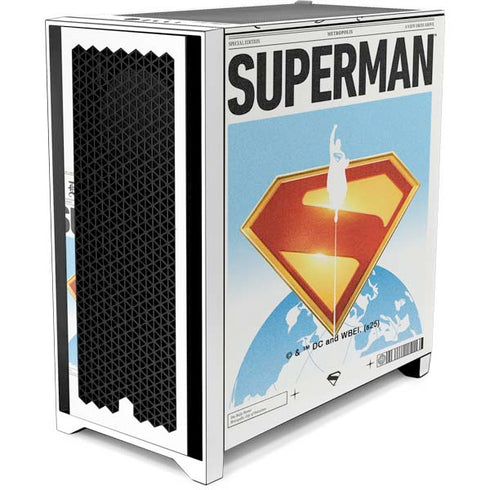 Superman 2025 Daily Planet Superman Cover Corsair 4000D Tempered Glass Mid-Tower ATX Case Skin