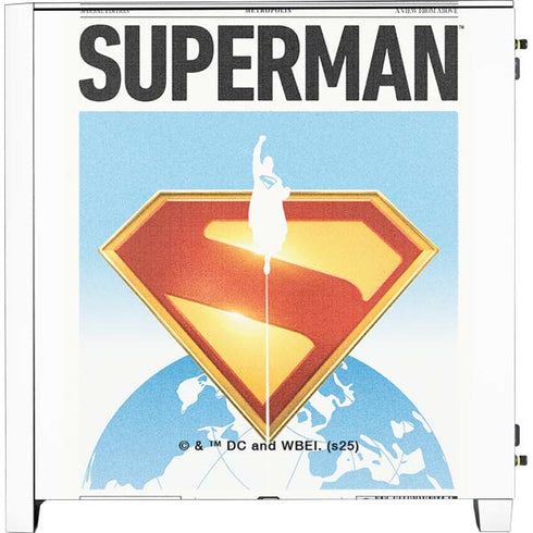 Superman 2025 Daily Planet Superman Cover Corsair 4000D Tempered Glass Mid-Tower ATX Case Skin
