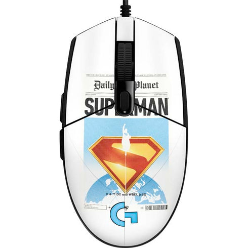 Superman 2025 Daily Planet Superman Cover G203 Prodigy RGB Wired Gaming Mouse Skin