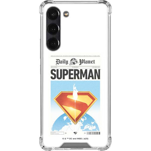 Superman 2025 Daily Planet Superman Cover Galaxy S23 FE Clear Case