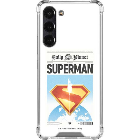 Superman 2025 Daily Planet Superman Cover Galaxy S24 FE Clear Case