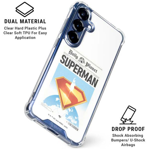 Superman 2025 Daily Planet Superman Cover Galaxy S25 Plus Clear Case