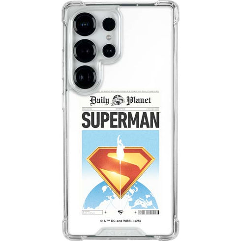 Superman 2025 Daily Planet Superman Cover Galaxy S25 Ultra Clear Case