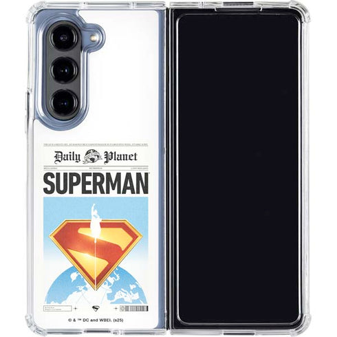 Superman 2025 Daily Planet Superman Cover Galaxy Z Fold5 5G Clear Case