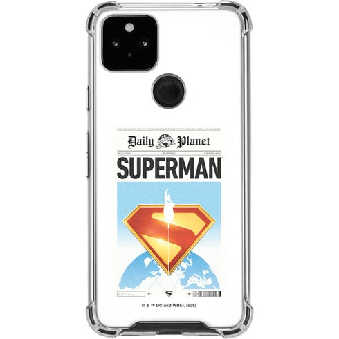 Superman 2025 Daily Planet Superman Cover Google Pixel 4a 5G Clear Case