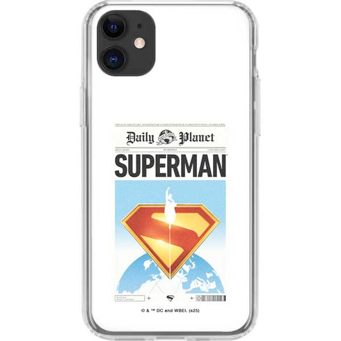 Superman 2025 Daily Planet Superman Cover iPhone 11 Clear Case