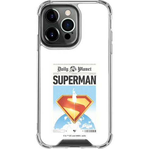 Superman 2025 Daily Planet Superman Cover iPhone 14 Pro Clear Case