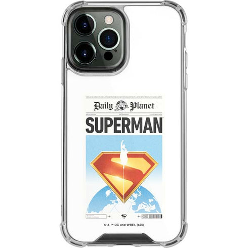Superman 2025 Daily Planet Superman Cover iPhone 14 Pro Max Clear Case