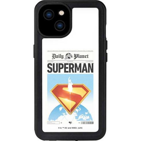 Superman 2025 Daily Planet Superman Cover iPhone 15 Plus Waterproof Case