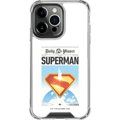Superman 2025 Daily Planet Superman Cover iPhone 15 Pro Max Clear Case