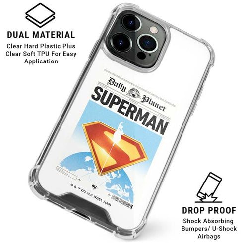Superman 2025 Daily Planet Superman Cover iPhone 15 Pro Max Clear Case