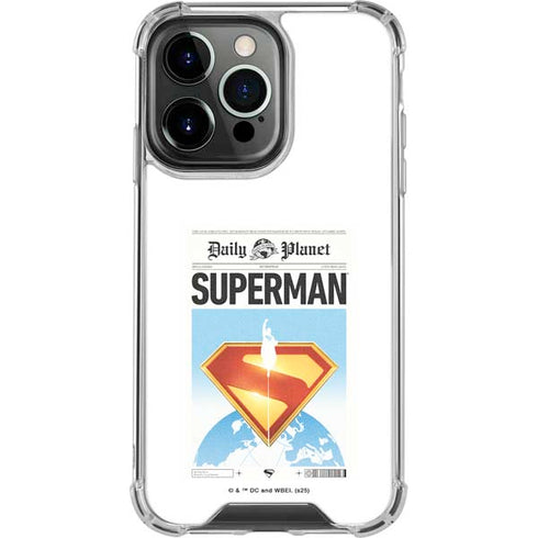 Superman 2025 Daily Planet Superman Cover iPhone 16 Pro Clear Case