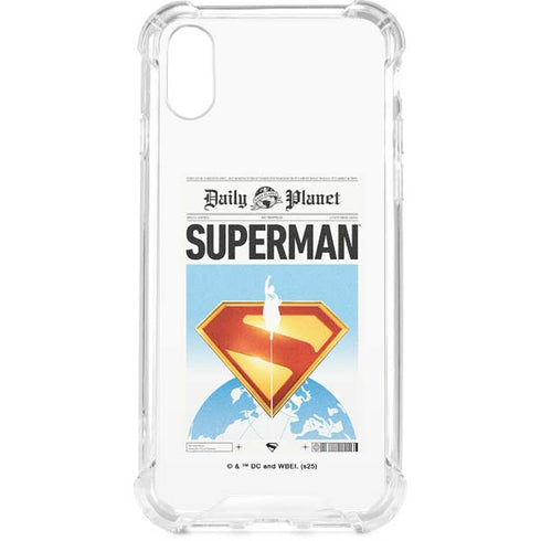 Superman 2025 Daily Planet Superman Cover iPhone XS Clear Case