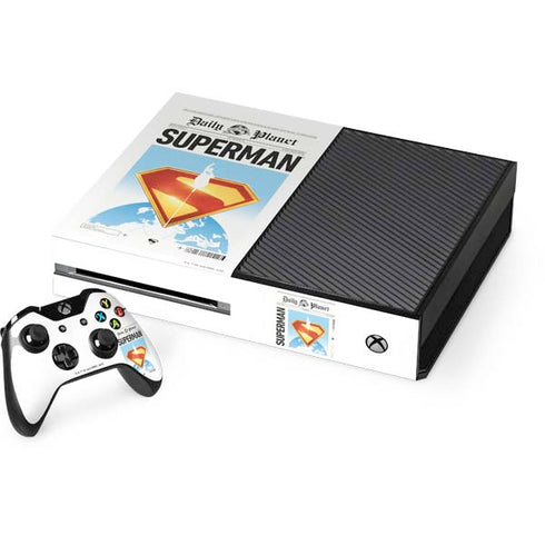 Superman 2025 Daily Planet Superman Cover Xbox One Console and Controller Bundle Skin