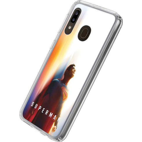 Superman 2025 Man of Steel Ascension Heroic Glow Galaxy A20 Clear Case