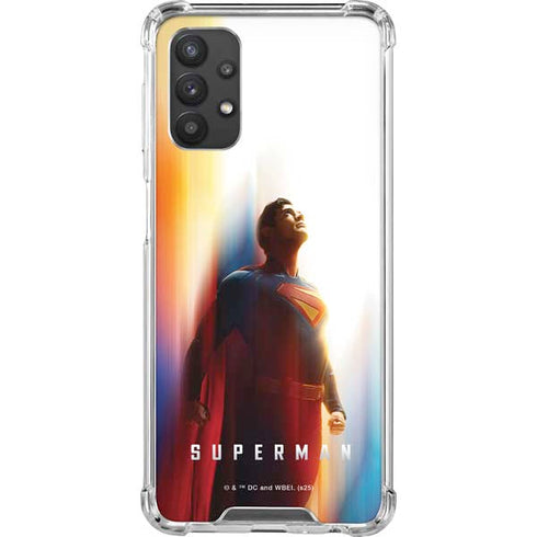 Superman 2025 Man of Steel Ascension Heroic Glow Galaxy A32 5G Clear Case