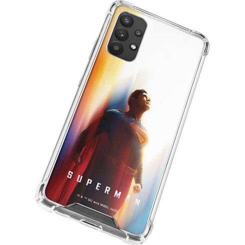 Superman 2025 Man of Steel Ascension Heroic Glow Galaxy A32 5G Clear Case