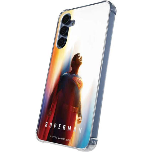 Superman 2025 Man of Steel Ascension Heroic Glow Galaxy A55 5G Clear Case