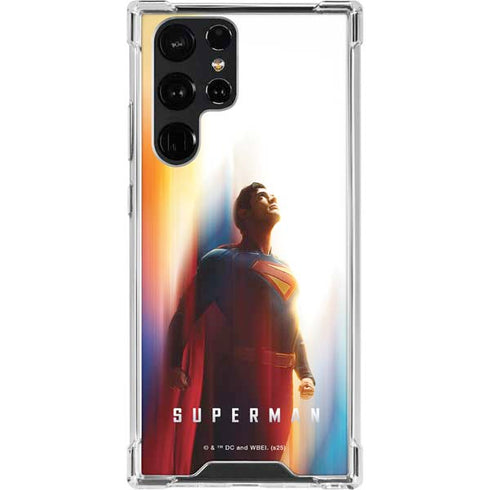 Superman 2025 Man of Steel Ascension Heroic Glow Galaxy S23 Ultra Clear Case
