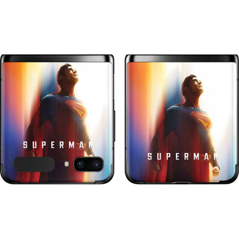 Superman 2025 Man of Steel Ascension Heroic Glow Galaxy Z Flip Skin