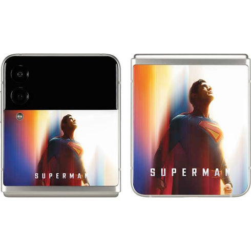Superman 2025 Man of Steel Ascension Heroic Glow Galaxy Z Flip3 5G Skin