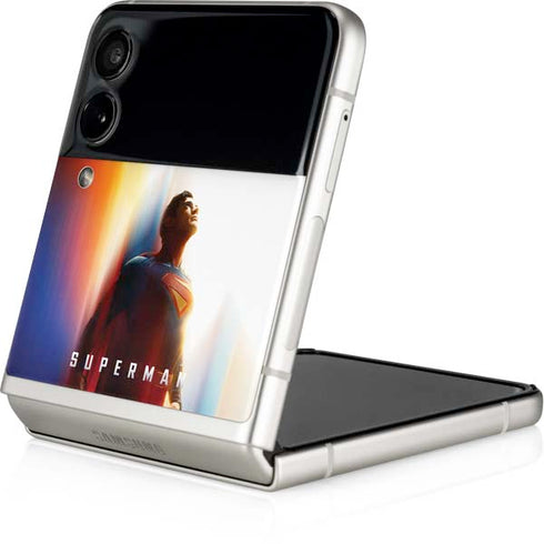 Superman 2025 Man of Steel Ascension Heroic Glow Galaxy Z Flip3 5G Skin