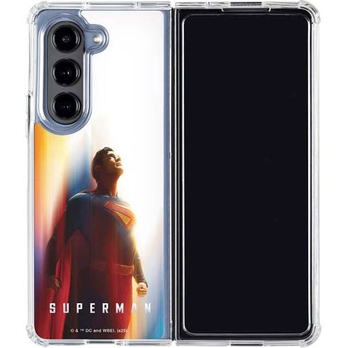 Superman 2025 Man of Steel Ascension Heroic Glow Galaxy Z Fold5 5G Clear Case