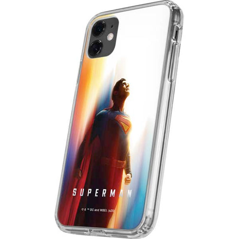 Superman 2025 Man of Steel Ascension Heroic Glow iPhone 11 Clear Case