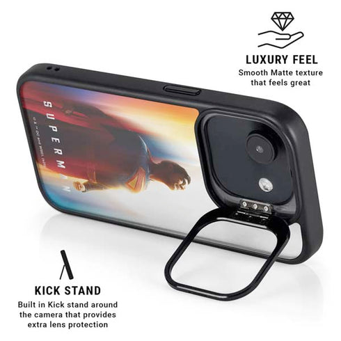 Superman 2025 Man of Steel Ascension Heroic Glow iPhone 16e Kickstand Case