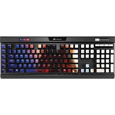 Superman 2025 Man of Steel Ascension Heroic Glow K95 RGB PLATINUM Mechanical Gaming Keyboard Skin