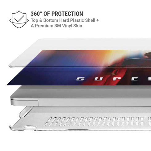 Superman 2025 Man of Steel Ascension Heroic Glow MacBook Pro 13in (2020) Case plus Skin
