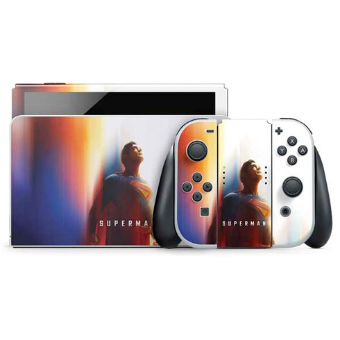 Superman 2025 Man of Steel Ascension Heroic Glow Nintendo Switch OLED (2021) Skin