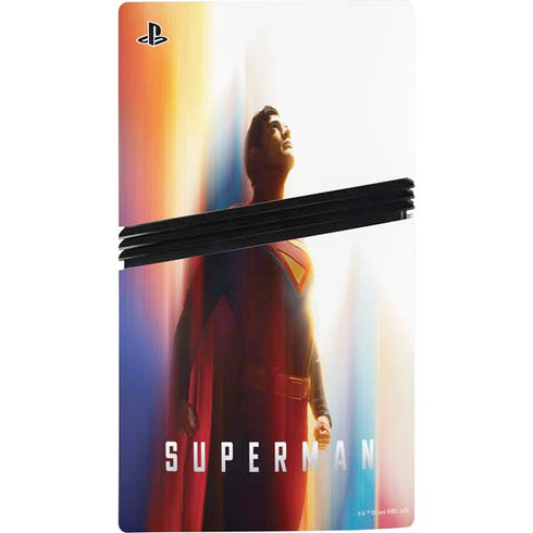 Superman 2025 Man of Steel Ascension Heroic Glow PS5 Pro Disk Console Skin