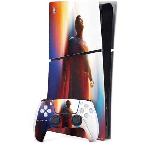 Superman 2025 Man of Steel Ascension Heroic Glow PS5 Slim Digital Edition Bundle Skin