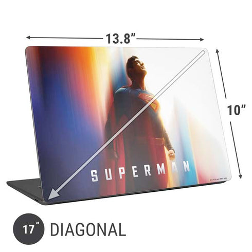 Superman 2025 Man of Steel Ascension Heroic Glow Universal Laptop 17in (13.8 x 10in) Skin